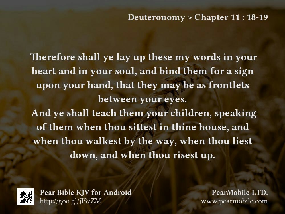 Deuteronomy, Chapter 11:18-19